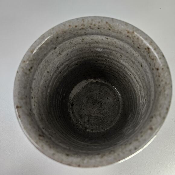 Vintage Salt Glaze Stoneware Utensil Crock Pottery Salt Glaze 5.5" Marked 84ZP - Picture 7 of 9